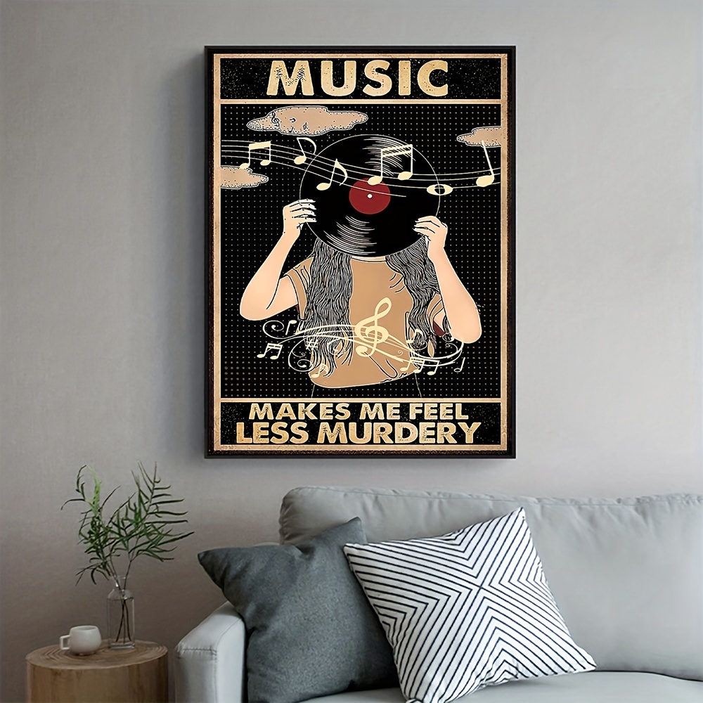 Poster Opere D'arte Parete 1pc Musica Fa Sentire Meno - Temu Switzerland