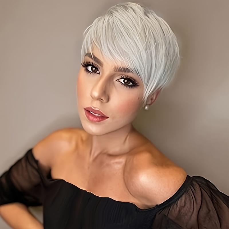 Women s Short Straight Synthetic Hair Wigs Natural Fluffy Temu