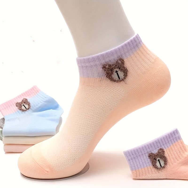 10 Pair Cartoon Ankle Socks Stripes Summer Breathable Short Crew Socks For  Women - Sports & Outdoors - Temu