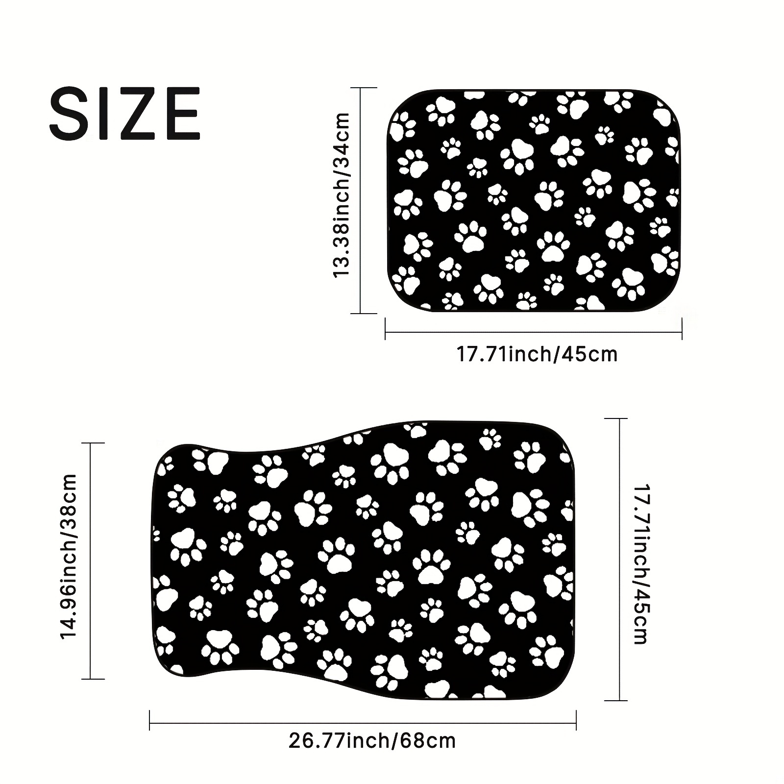 Dog Paw Print Car Floor Mats Universal Car Floor Mats Carpet - Temu