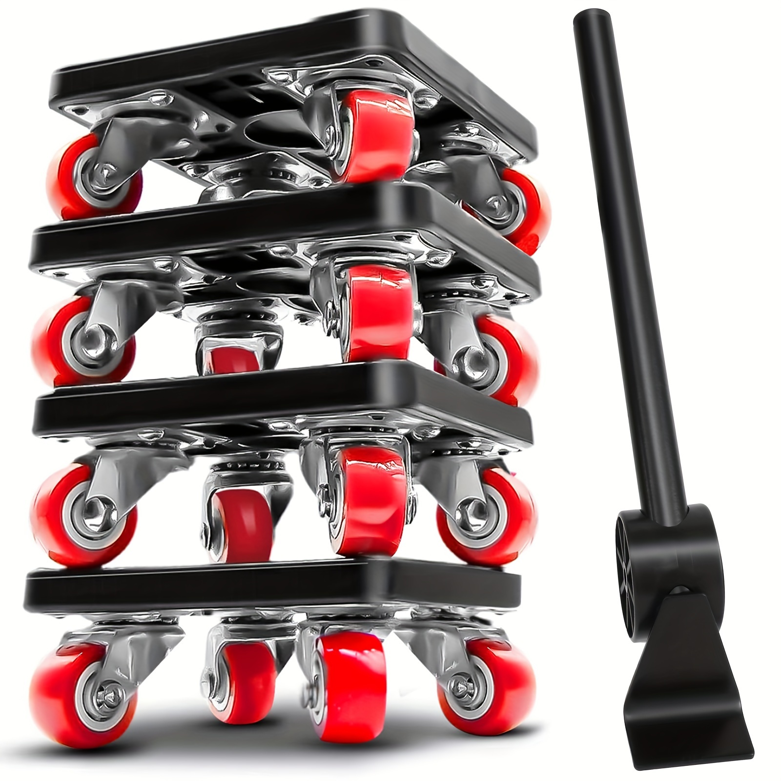 5PCS Furniture Movers Sliders Appliance Roller - Convenient Moving Sliders  for Heavy Furniture Moving Pad RED 