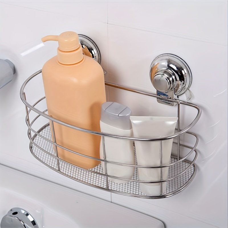 Shower Basket Suction Cup Caddy - No Drilling, Removable Bathroom