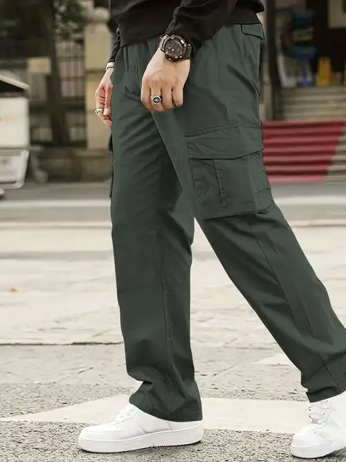 Pantalones Cargo Clásicos Para Hombres Con Múltiples - Temu Chile