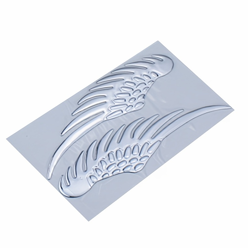 3D Chrom Engel Flügel Aufkleber Aufkleber Auto Auto Emblem Aufkleber  Dekoration Farbe Silber