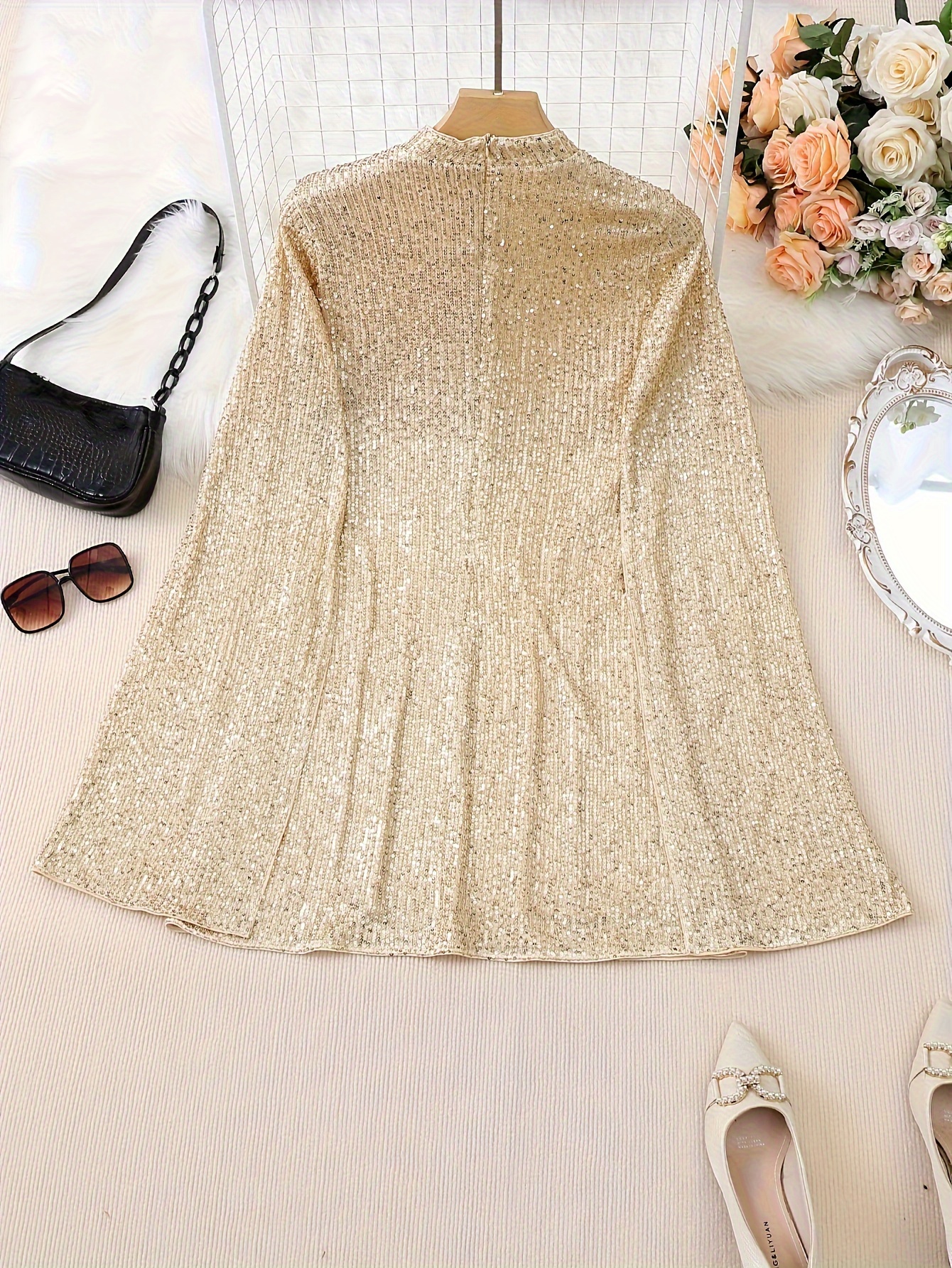 Plus size clearance gold sequin jacket