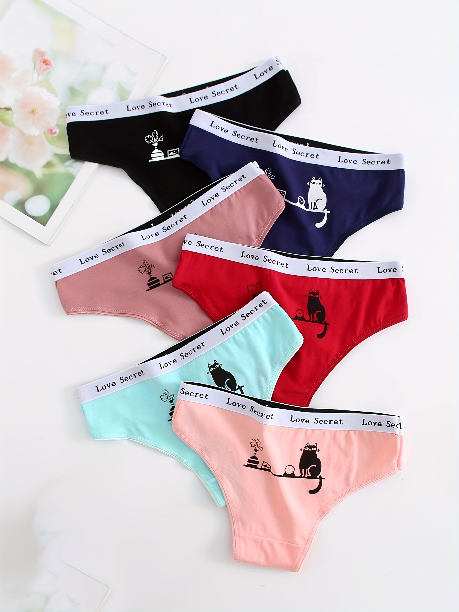 1Pcs Panties Simple Cute Cartoon Underwear Girls Briefs Women's