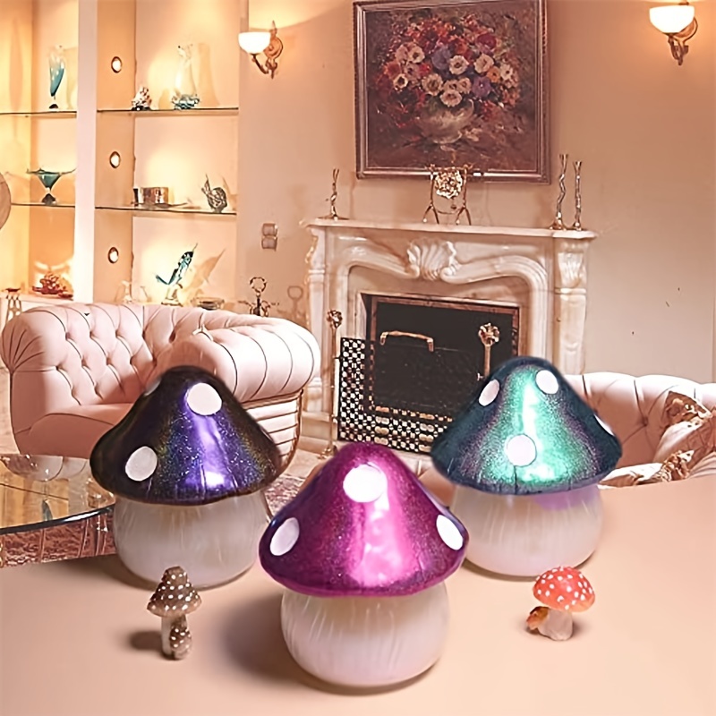 New Resin Mushroom Earring Holder Table Storage Ornaments - Temu