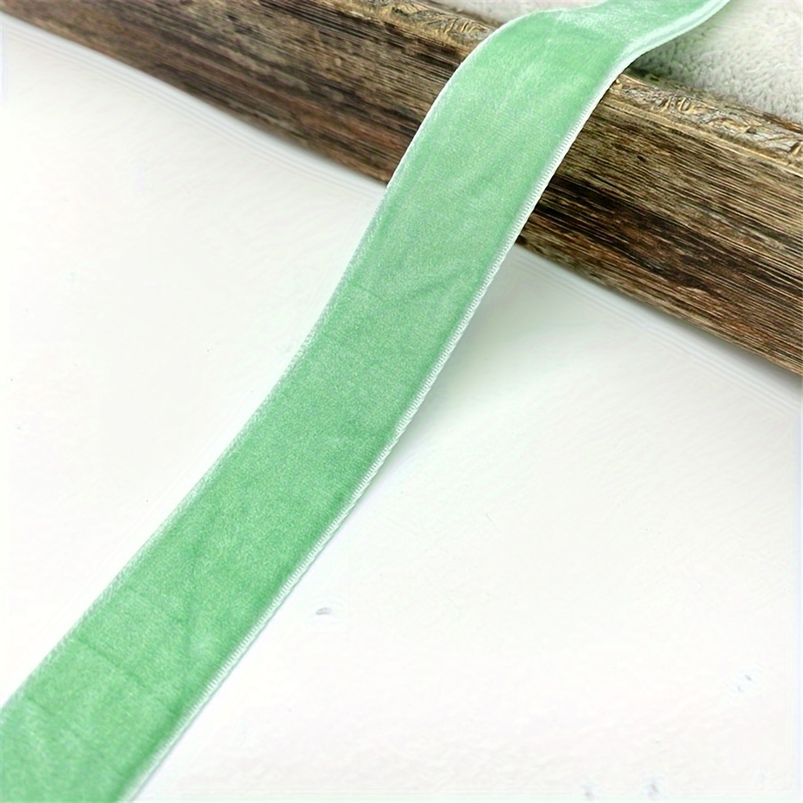 Green Velvet Ribbon Laces Gift Wrapping Present Dress Fabric Bands Diy  5yards