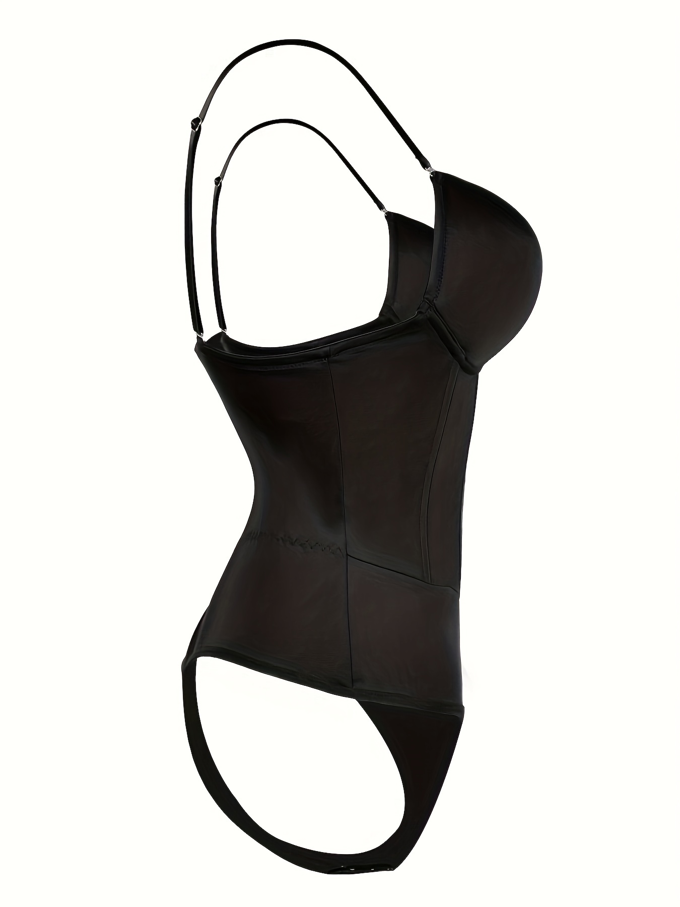 Simple Solid Slip Shaping Bodysuit Deep V Push Tummy Control - Temu