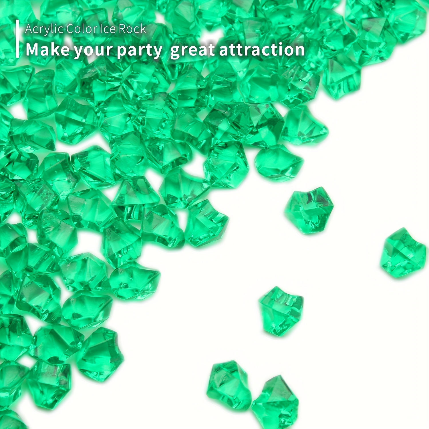 Cristalli di ghiaccio finti verde trasparente: 200 pezzi
