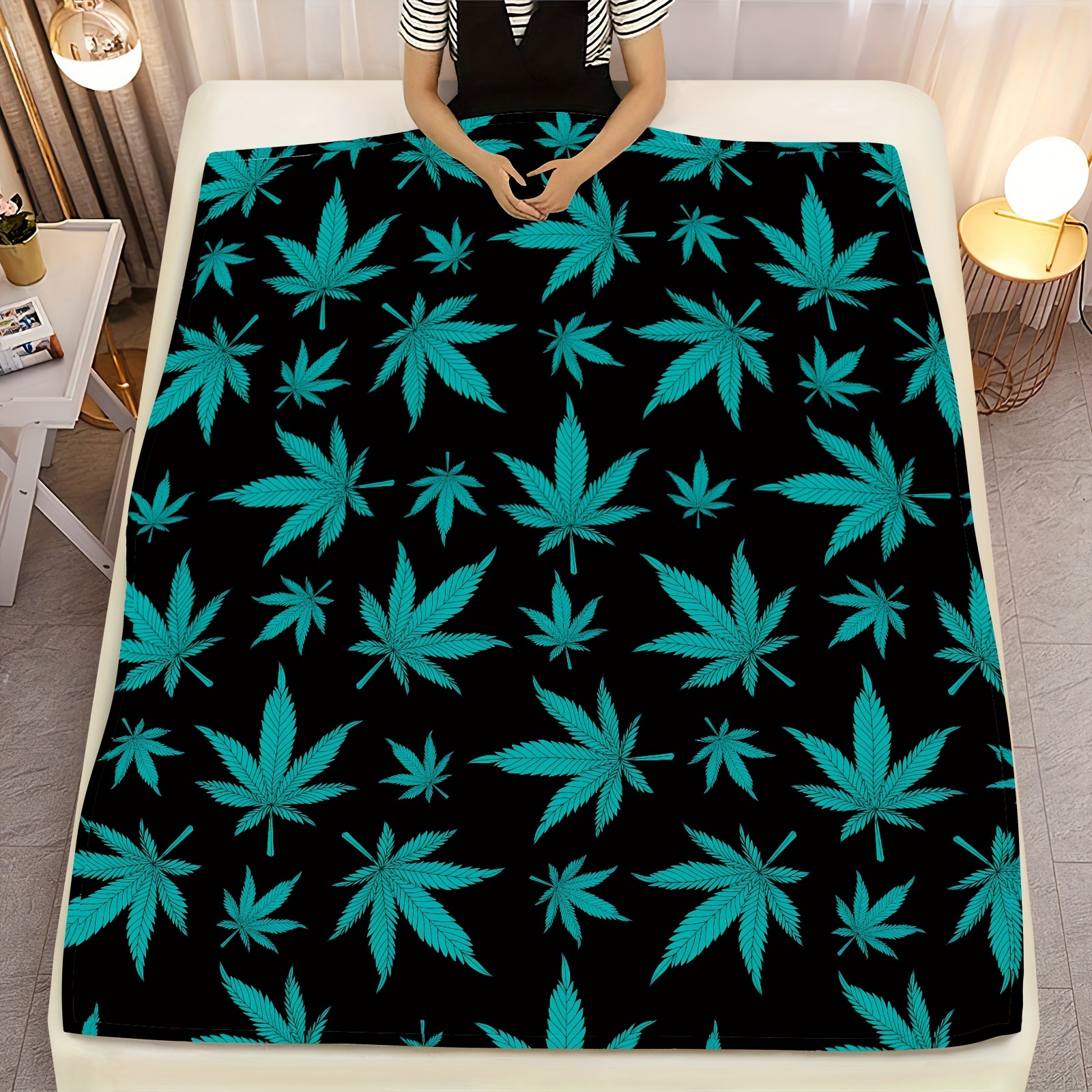 Green leaf online blanket