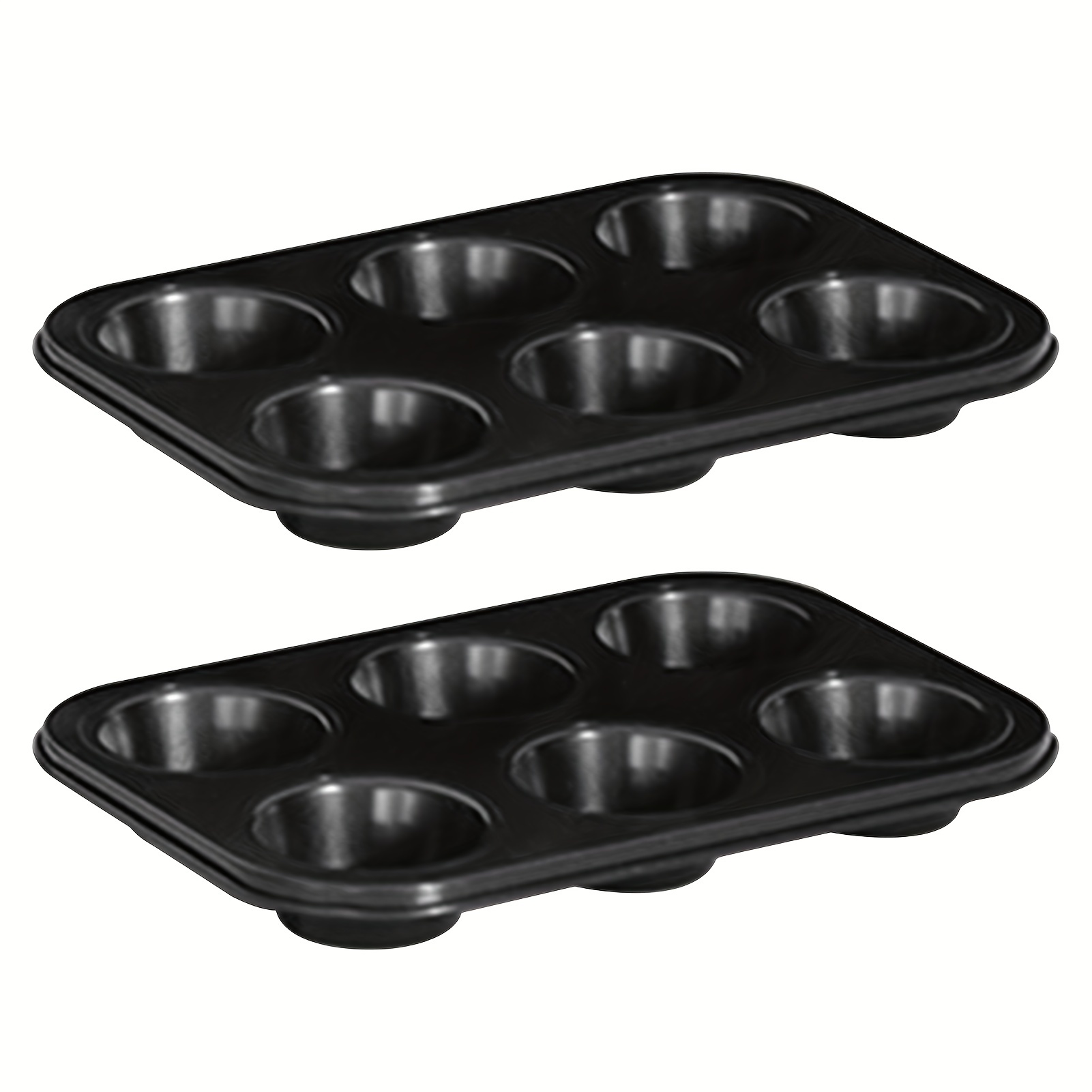 Muffin Pan, Titanium Steel Non Stick Cupcake Pan, 6 Cavity Pudding