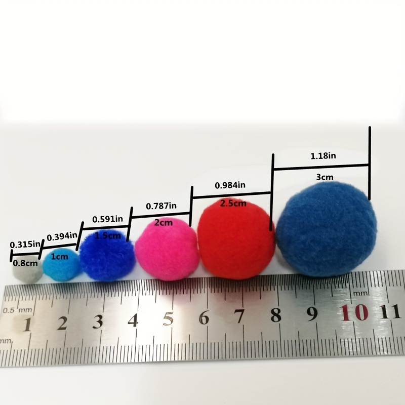 20 Diy Plush Ball Pompones Handmade Materials Colorful - Temu