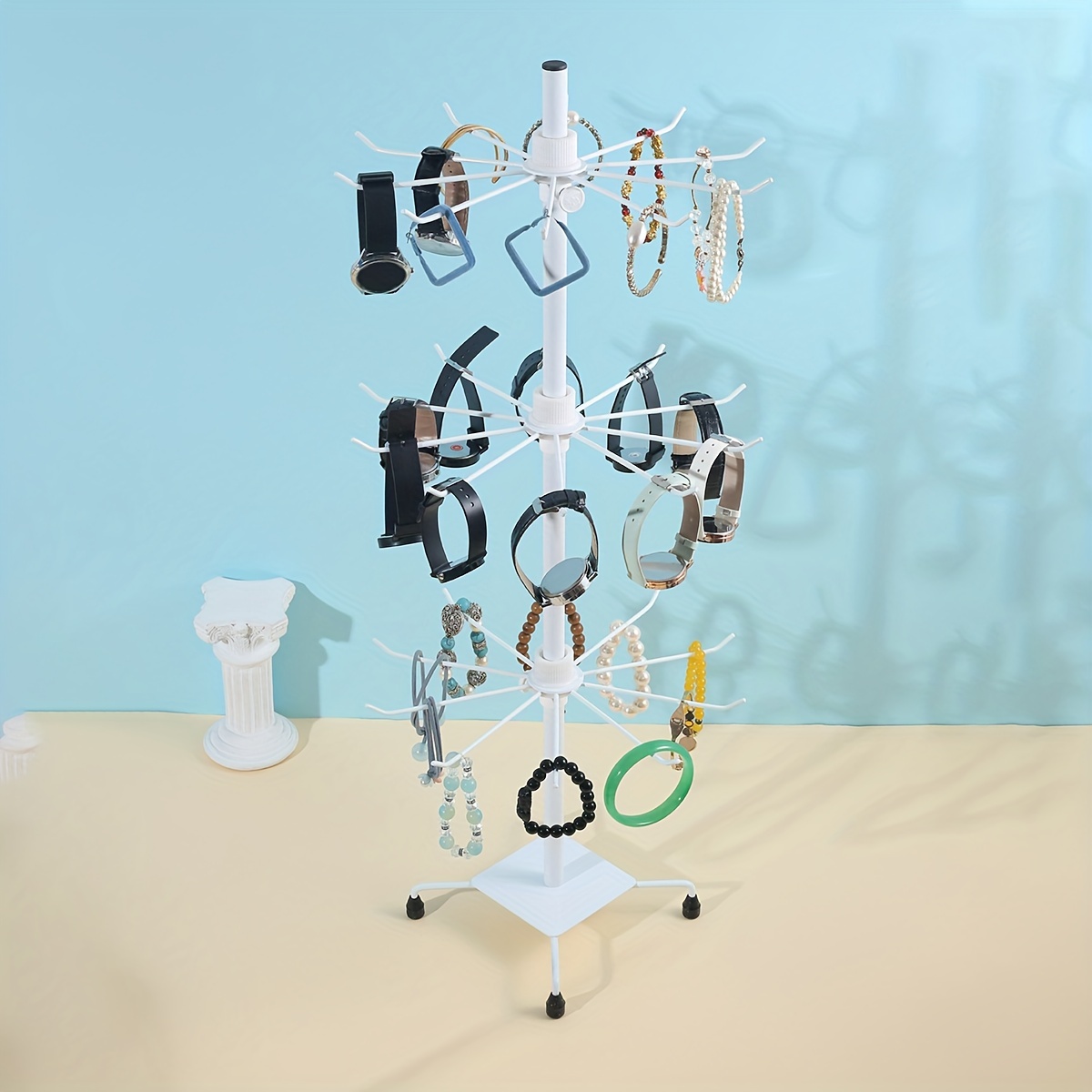 Rotating Jewelry Display Holder 2/3 Tier Rotating Necklace - Temu