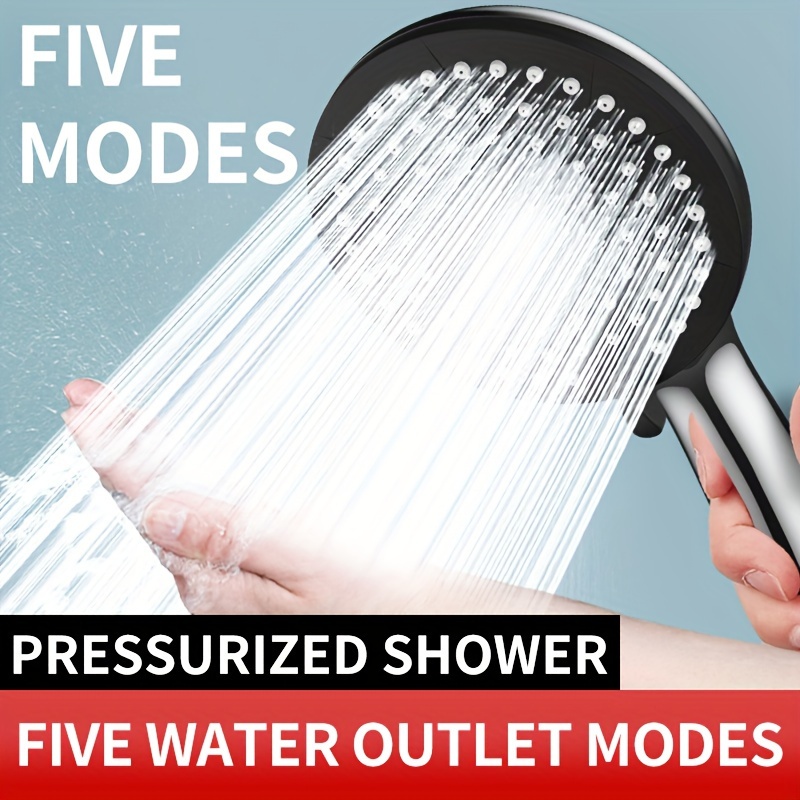 Pommeau de douche 5 modes de sortie d'eau Douchette haute pression en ABS  durable et pratique Pomme de douche