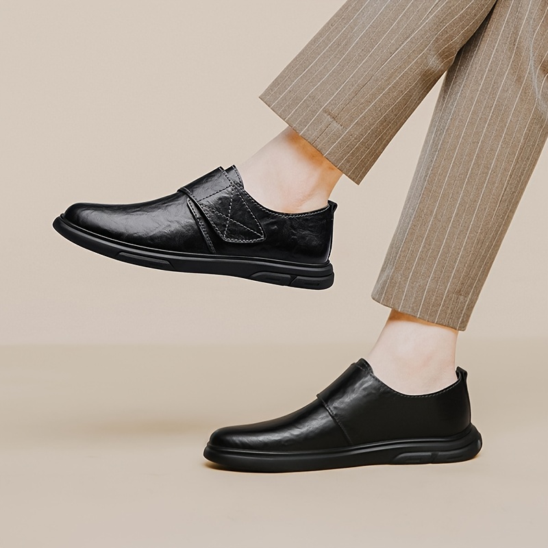 CLOHOO Men's Leather Outdoor Loafer Shoes