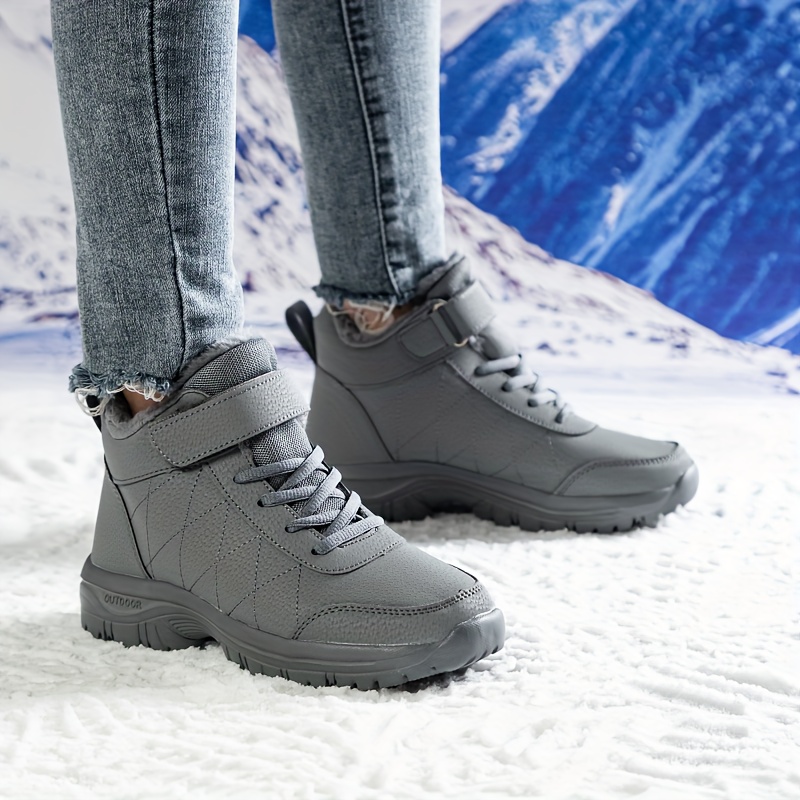 Zapatillas *s Antideslizantes Calidad para Mujer con Cierre Gruesa  EVA/MD y Forro Polar Zapatos Casuales de Punta Redonda Cálidos