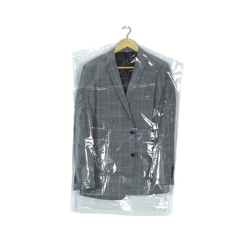 10 Pack Clear Plastic Clothes Covers | Dry Cleaning Bags | Hanging Garment Bags | Home Storage | Our Store