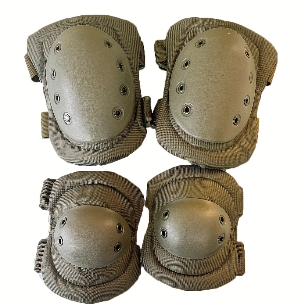 

4pcs Military Tactical Knee & Elbow Protective Pads - Safety Guard Gear For Airsoft, Paintball, Skate & Outdoor Sports - Fit Up To 45-100kg