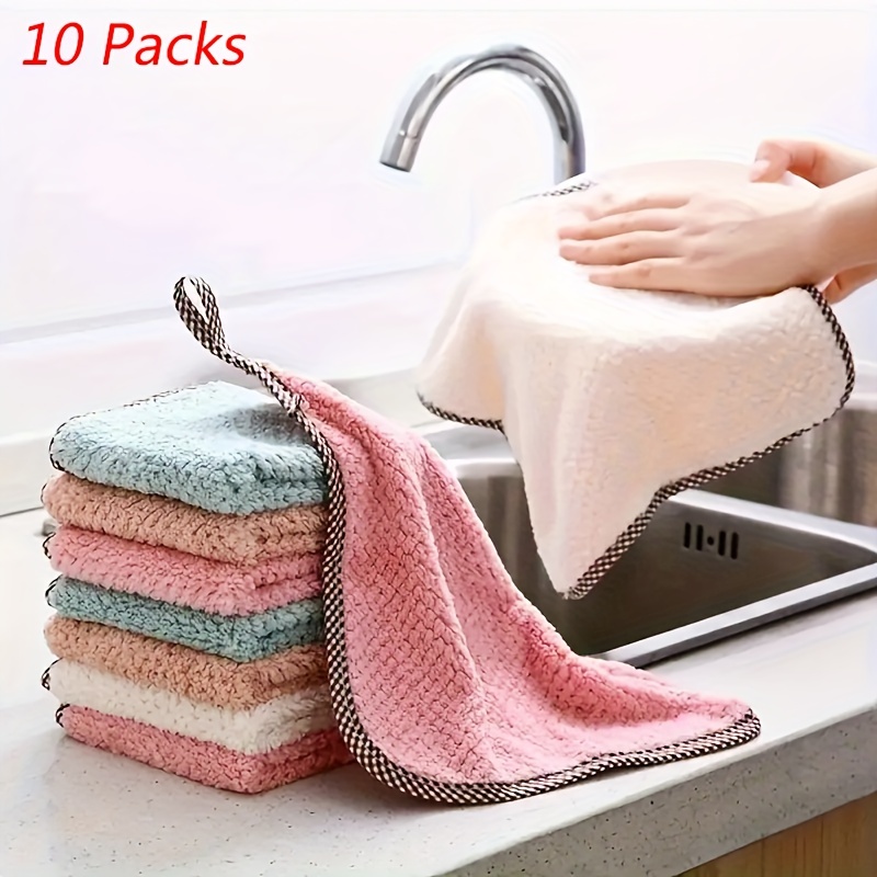 Wipes, Wet And Dry Dish Towels, Scouring Pads, Lint-free Kitchen Cleaning  Cloths, Kitchen Cleaning Supplies - Temu