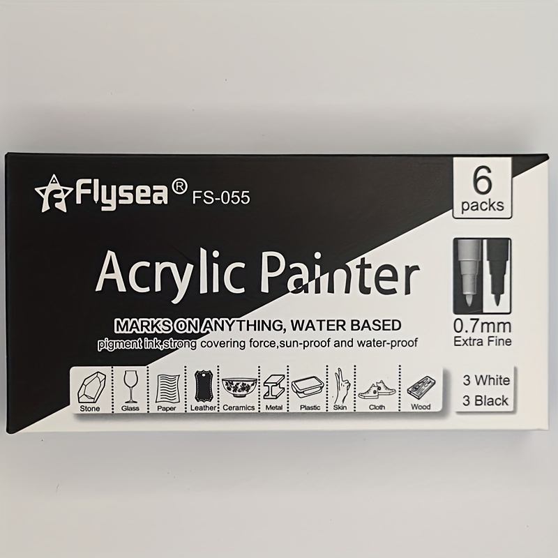 Acrylic Paint Pens Black White Paint Markers Paint Pens For - Temu Canada