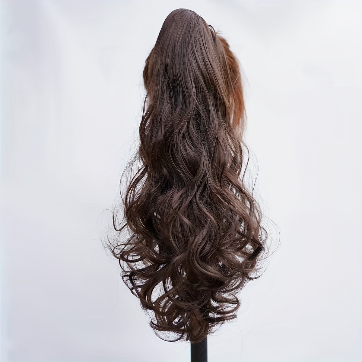 Clip on Ponytail Long Curly Hair Women Gradient Natural