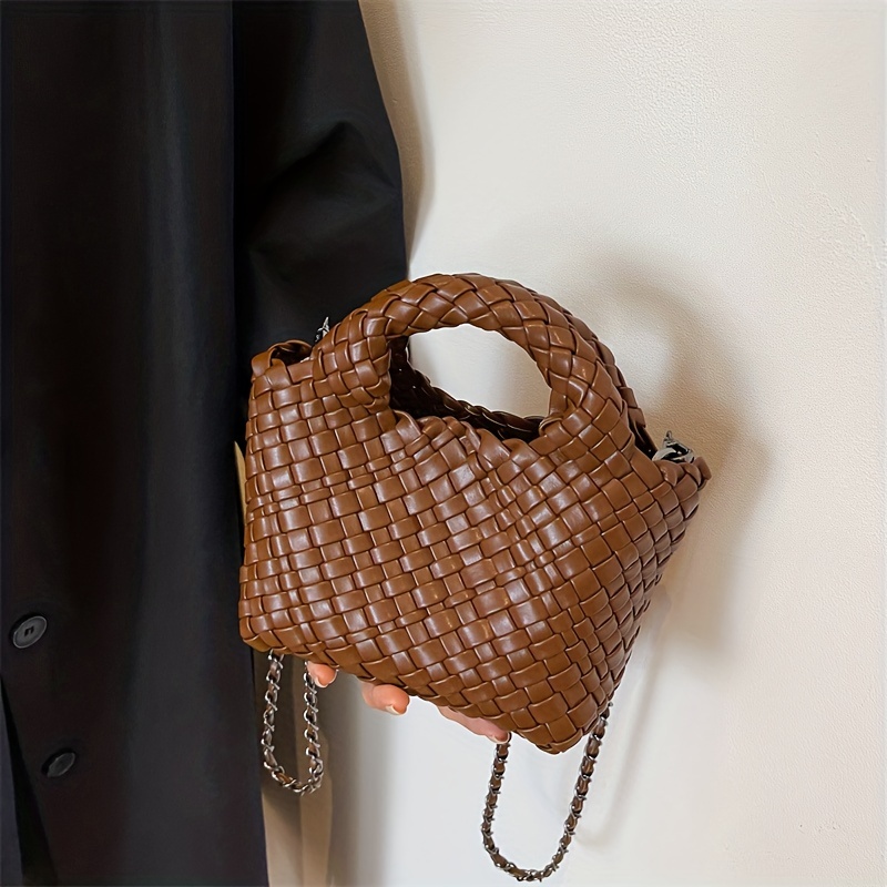 Sinia Woven Leather Cross-body Bag