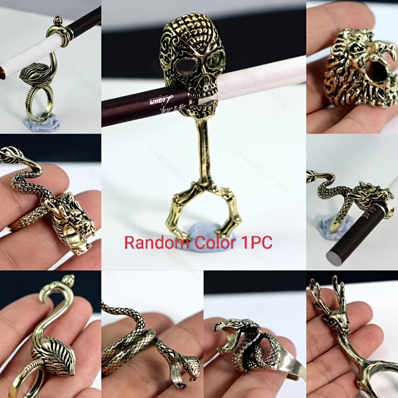 Cigarette Holder Dragon Ring Rack Metal Smoker Finger Clip Hand Rack Men  Gift*