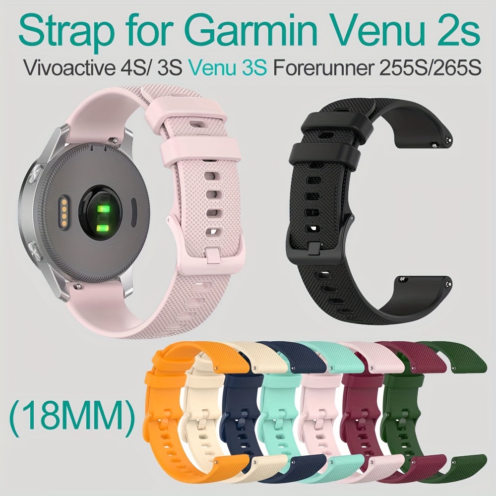Fullmosa 18mm Stainless Steel Watch Strap, Mesh Loop Magnetic Clasp Watch  Band Compatible with Garmin Vivoactive 4S/Vivomove 3S/Active S/Venu  2/Fossil