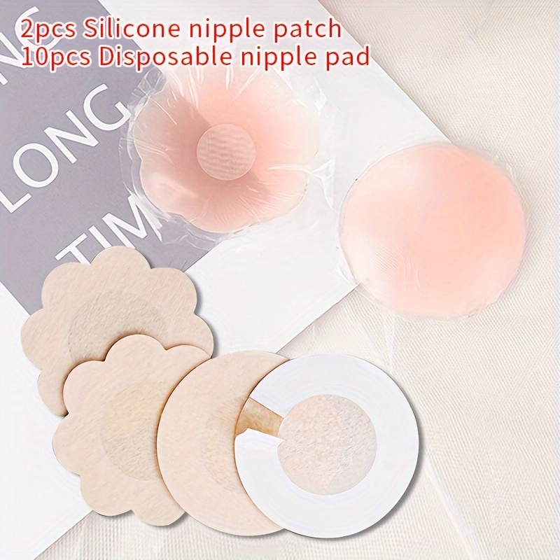 10Pcs Invisible Breast Pasties Adhesive Nipple Cover Sticker Pads Disposable