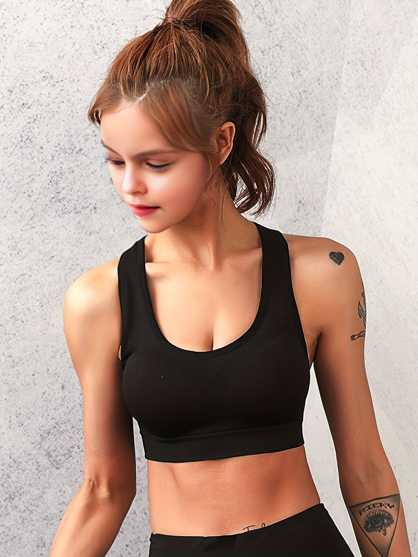 1pc Fashionable Sports Bra For Women, Breathable Moisture Wicking