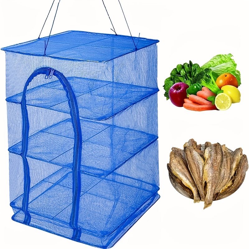 Reusable Foldable Hanging Fish Net With Zipper For Drying - Temu New Zealand