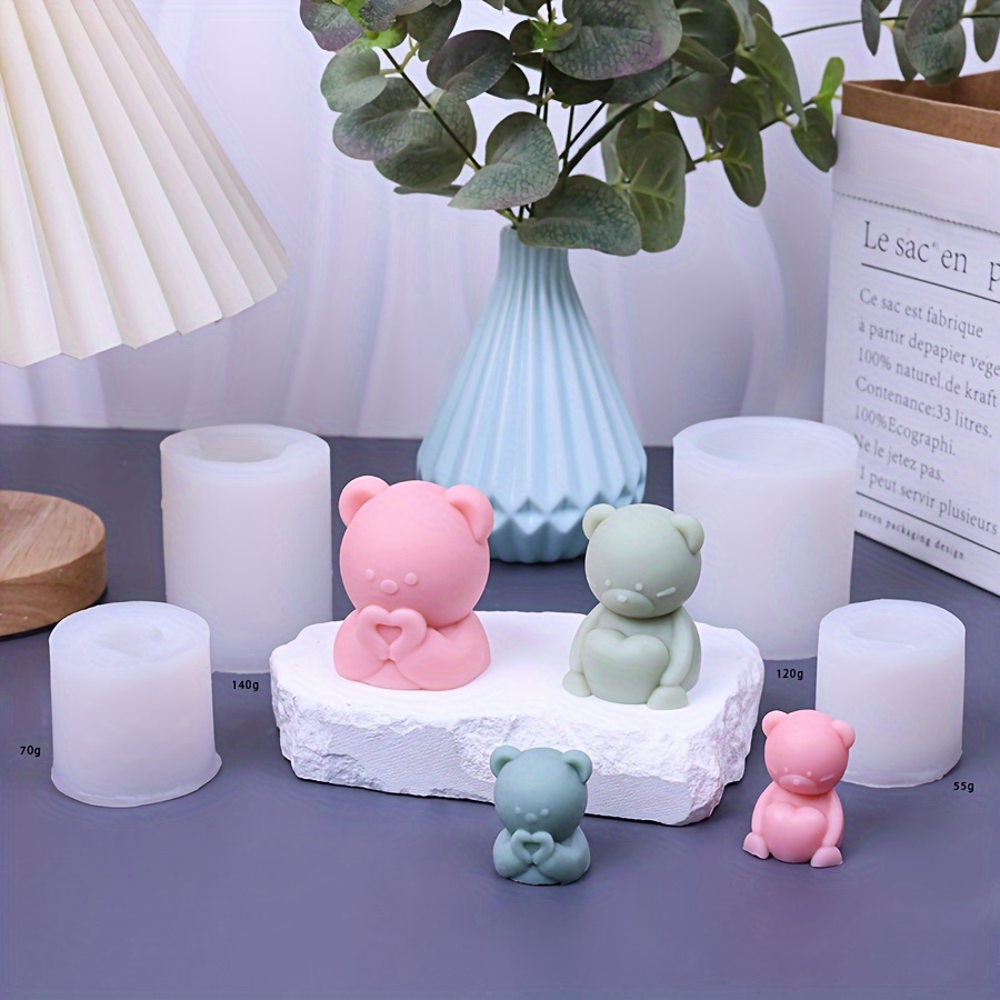 1pc Little Bear Candle Silicone Scented Candle Mould Random - Temu