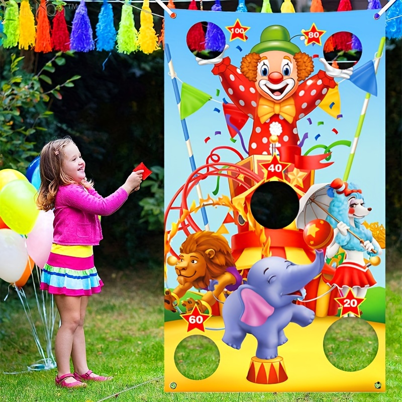 1pair Carnival Decoration Porch Sign Banner Carnival Circus Birthday Party  Mardi Gras Decoration Set Carnival Party Supply Decor Home Decorations