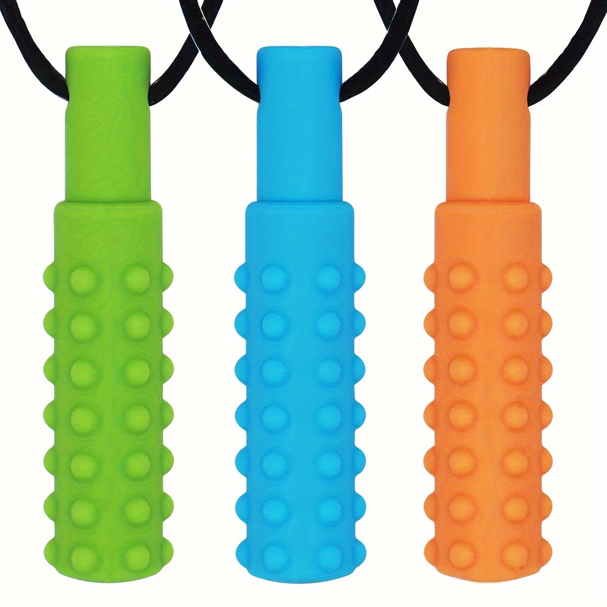 Munchables Colliers sensoriels à mâcher pour enfants ou adultes – Réduisez  le stress et l'anxiété avec les jouets à mâcher (noir)
