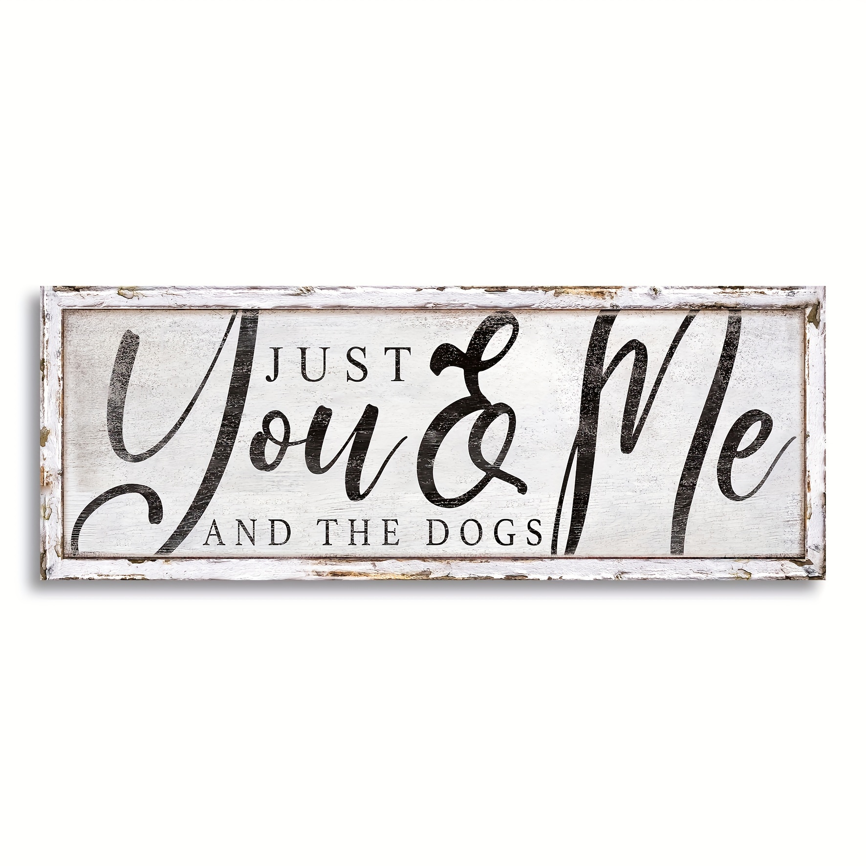 

1pc, Just You & Me And The Dogs Sign, Above Bed Sign, Dog Lover Gift, Decorate Wooden Sign, Wooden Sign, Bar Decor, Door Decor,(16*6in/40*15cm) Decor, Home Decor, Wall Decor, Living Room Decor