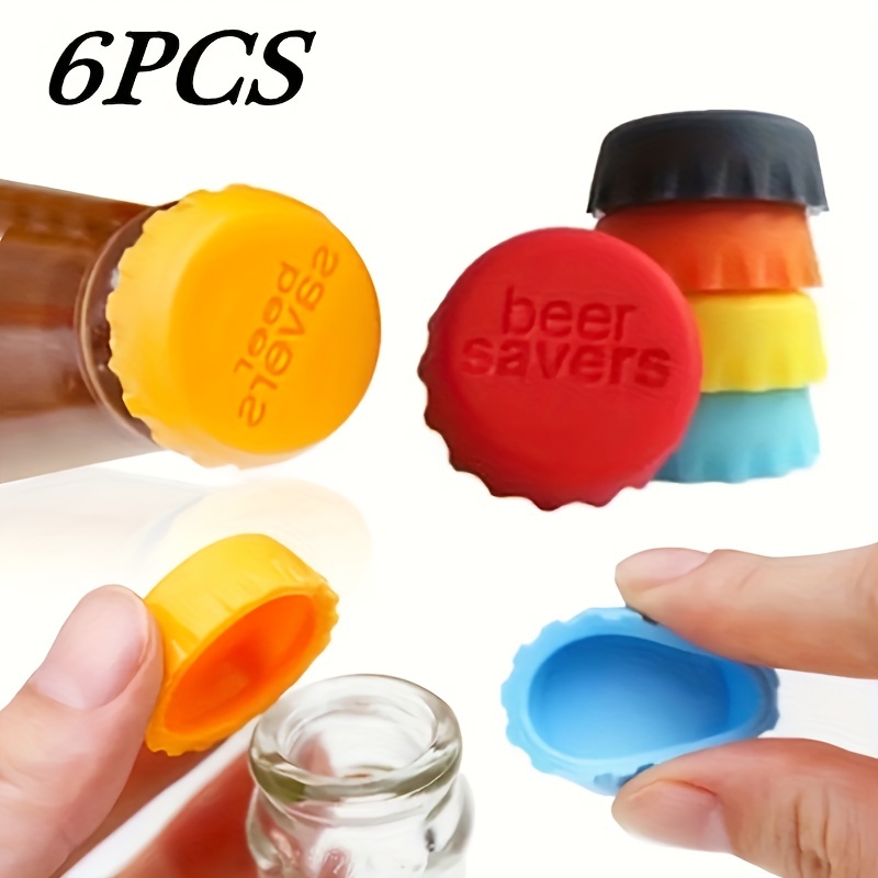 Set Of 6 Silicone Wine Stoppers, Round Bottle Stopper, Beer/beer