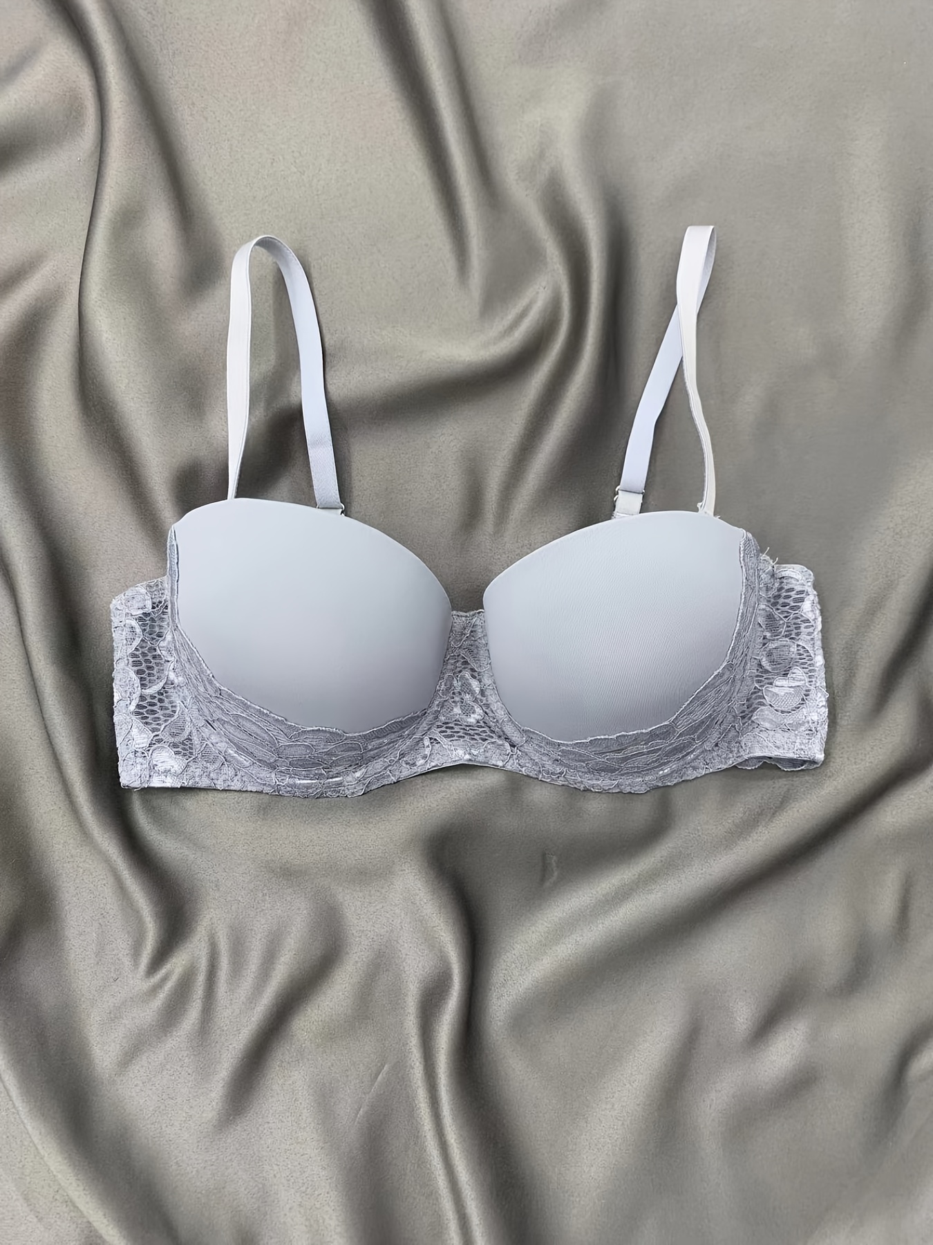 Womens White Lace Bras With Underwire Ultra Thin Soft Push Up