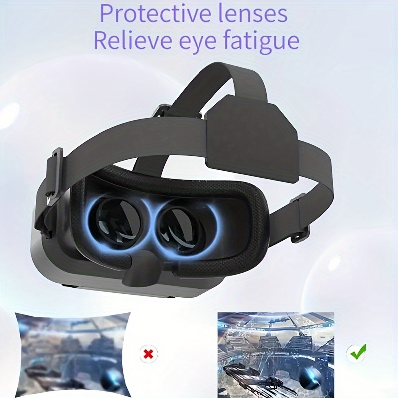 1 Pc Vr Headset Teléfono Móvil Gafas Vr Ajustables Ligeras - Temu