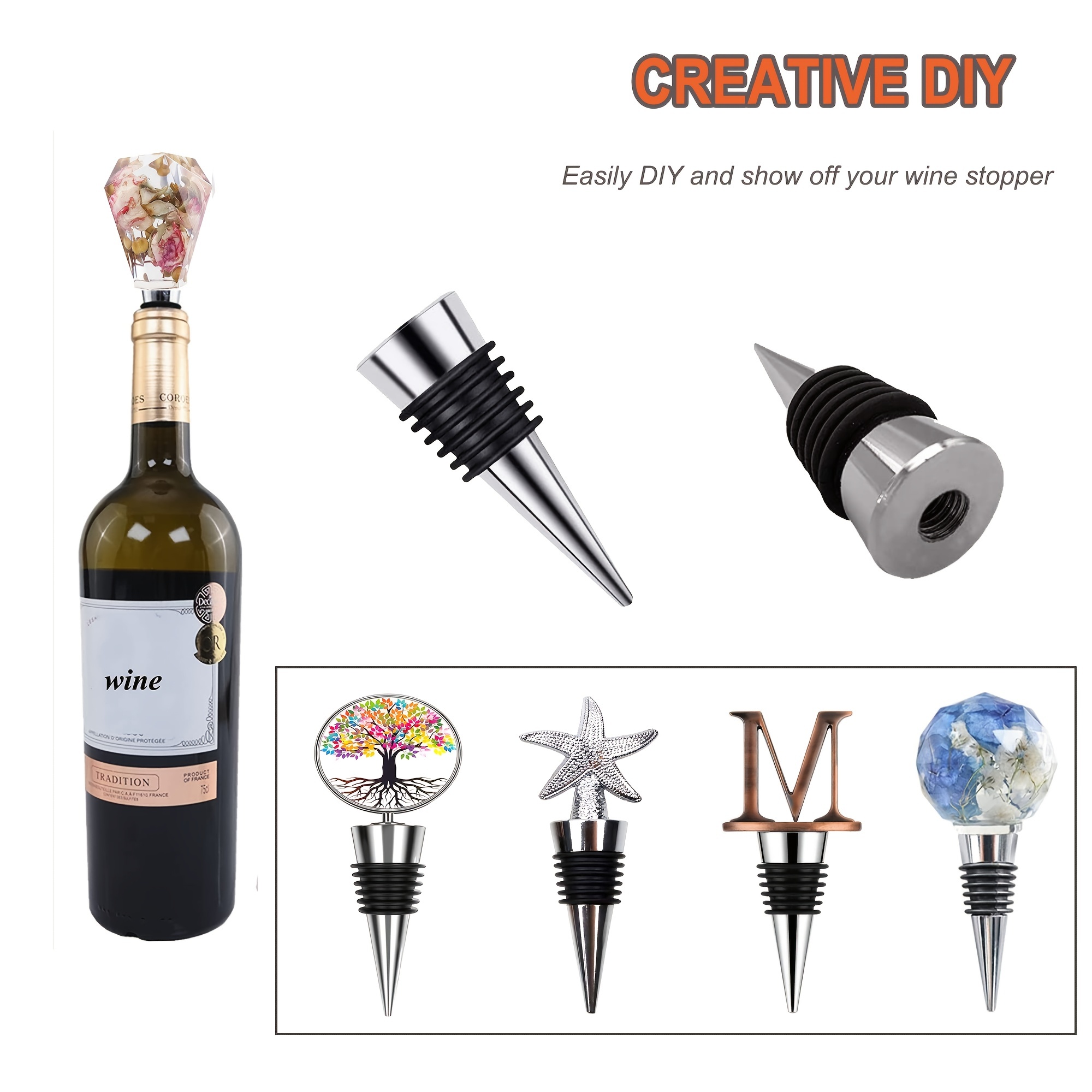 Stainless Steel Wine And Beverage Bottle Stoppers Wine - Temu