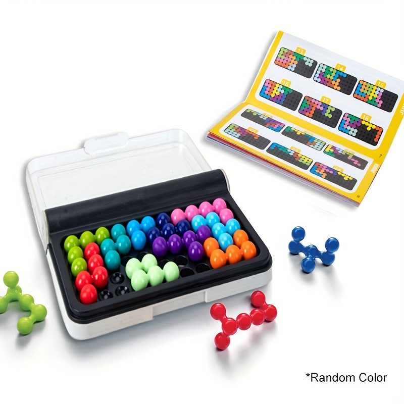 Jogo de tabuleiro de madeira inteligente portátil para crianças, brinquedo  Sudoku, jogo inteligente, bloco colorido, melhorar