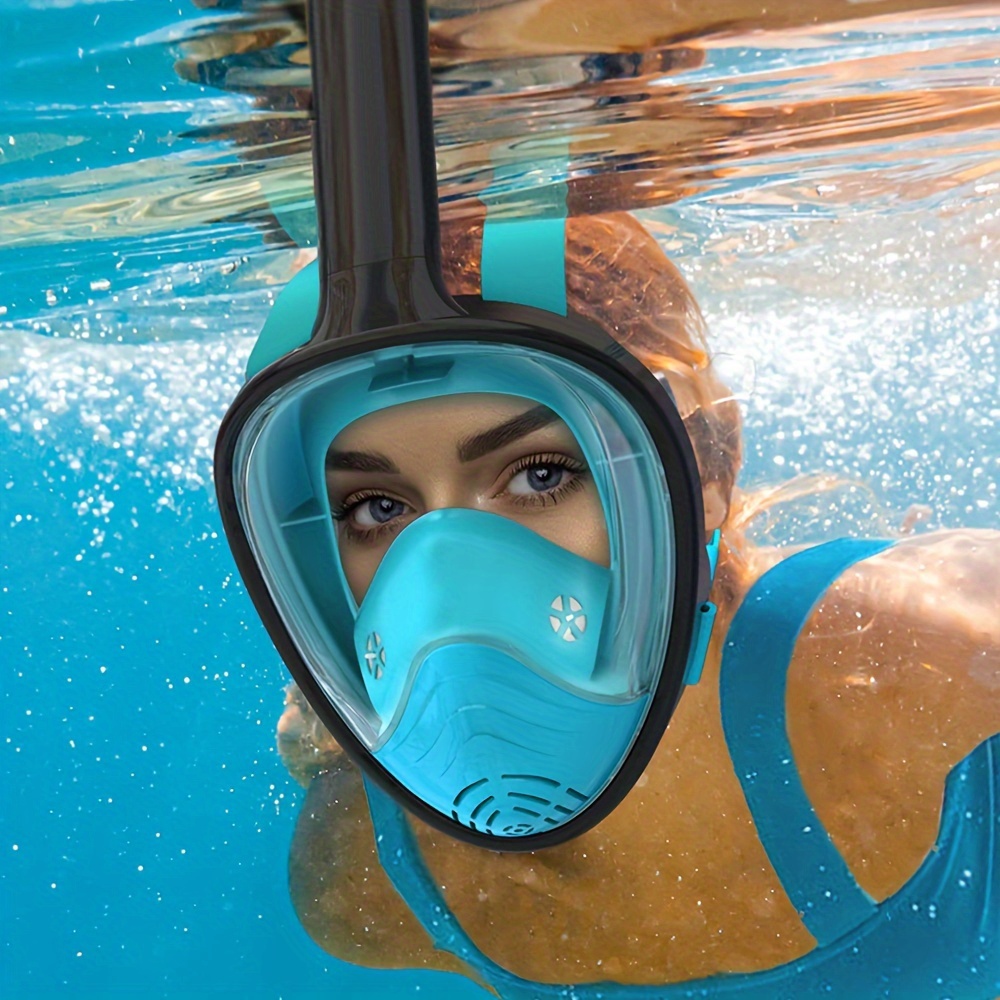 Adulte Anti-buée Détachable Snorkeling Full Face Avec Bouchons d