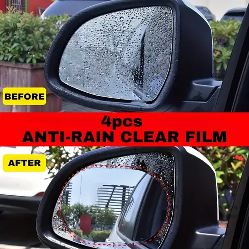 2 Stück Auto-regenschutz-transparentfolie,  Seitenfenster-sichtlinien-schutzfolie, Wasserdichte Folie, Auto-aufkleber-zubehör, Jetzt Für Zeitlich Begrenzte Angebote Einkaufen