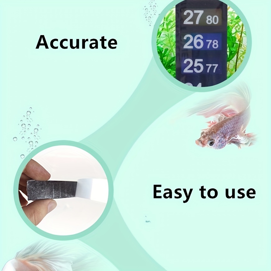 Aquarium Fish Tank Dual Scale C/F Flat Adhesive Thermometer Glass Sticker 