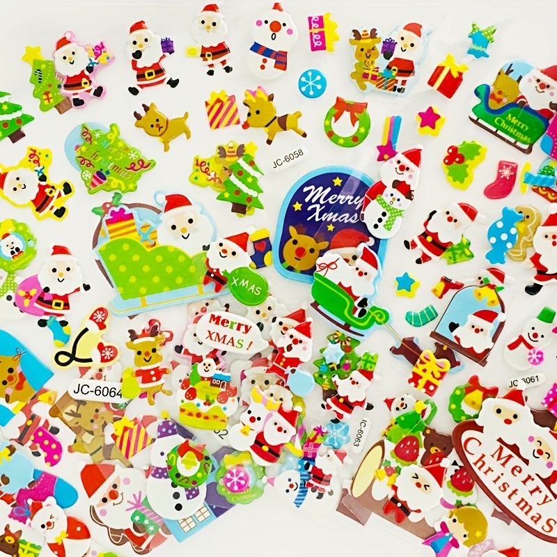 Children's Christmas Party Three dimensional Bubble Stickers - Temu