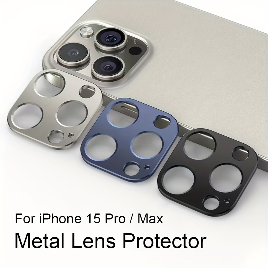 NINKI Funda de silicona de metal compatible con iPhone 15 Pro Max con  función atril y protector de pantalla, carcasa de aluminio para iPhone 15