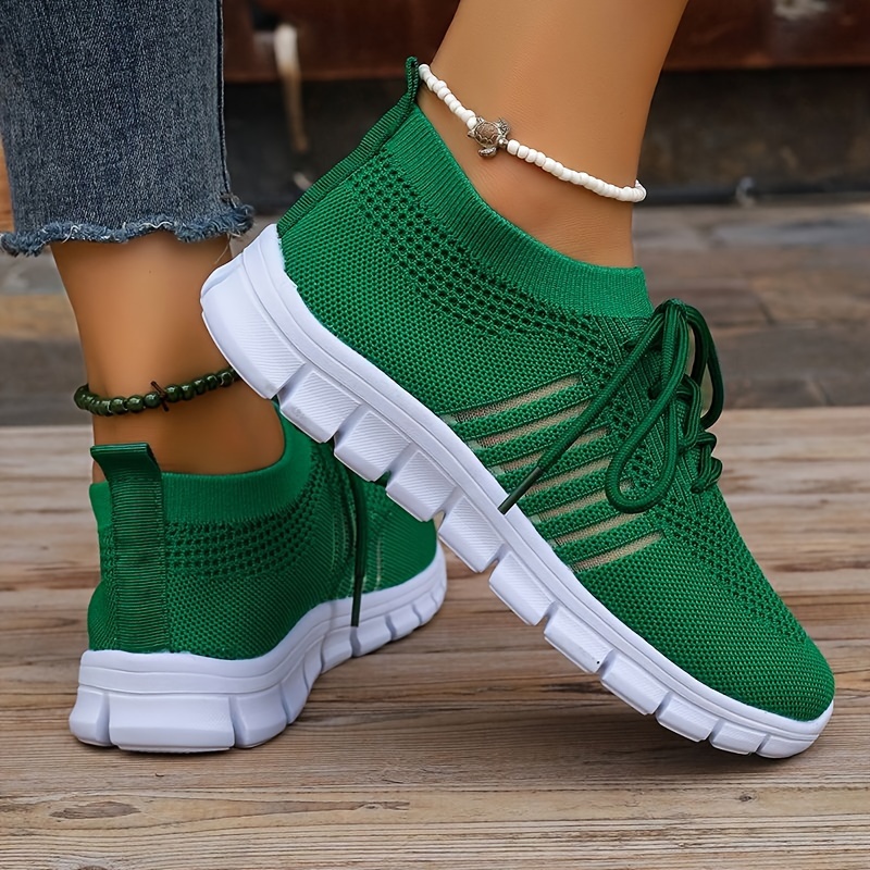 JDEFEG Womens Shoes Laces Women Women's Lace Up Shoes Outdoor Mesh Shoes  Runing Fashion Sports Breathable Foam Pool Floats Kids Tennis Shoes Womens  Green 37 