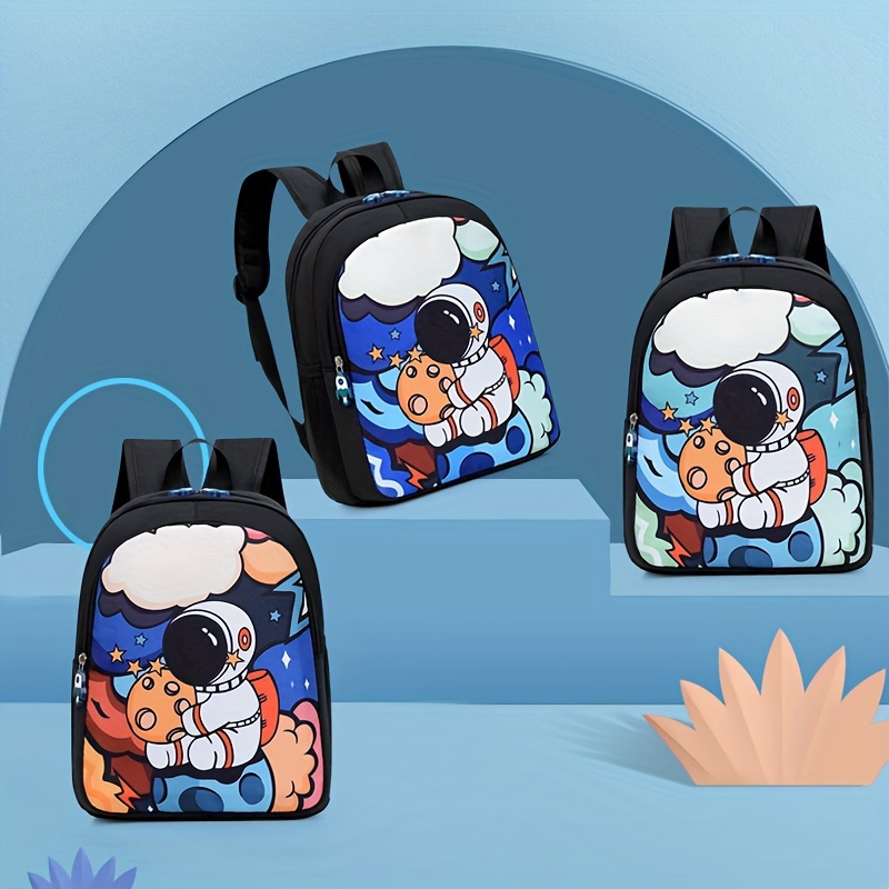 Mochila de 12 pulgadas para niño y niña, bolsa escolar pequeña con diseño  de astronauta espacial