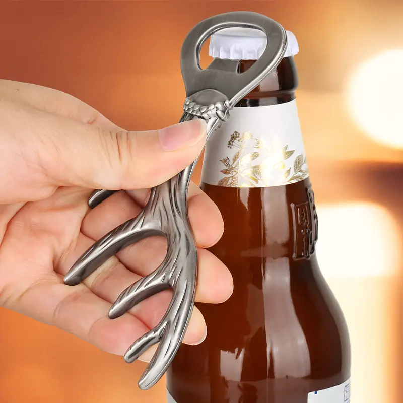 Deer Antler Bottle Opener Bronze Stag Beer Opener Fathers - Temu