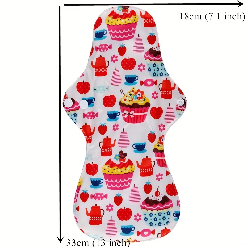 1pc Reusable Sanitary Napkin Pads, High Flow Bamboo Cloth Pads Women's  Wings Large Sanitary Napkin Set, Washable Overnight Cloth Panty Liners  Period P